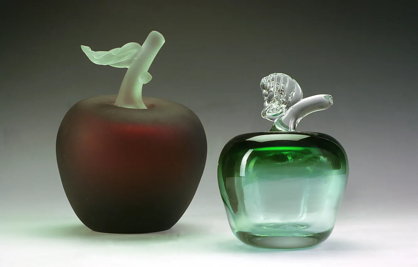 Фото обои стекло, яблоко, листик, хрусталь, декор, Гусь-Хрустальный