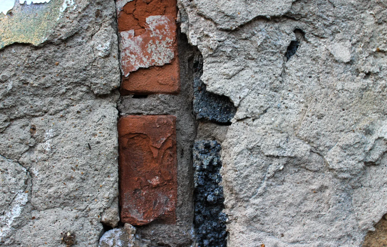 Фото обои фон, стена, обои, блоки, кирпич, развалины, штукатурка, старая стена
