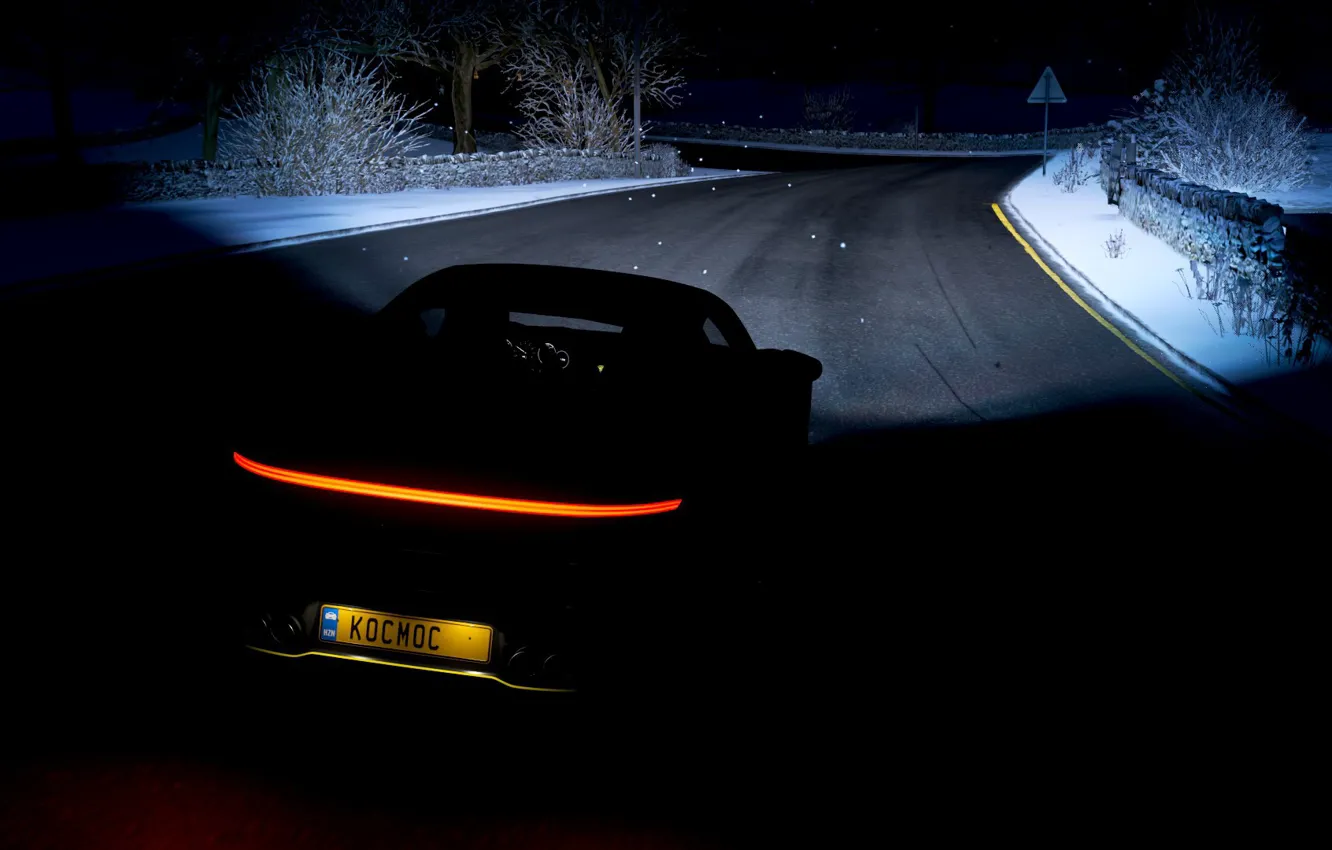 Фото обои Car, night, Forza 4, Porshe Carrera, Tillex