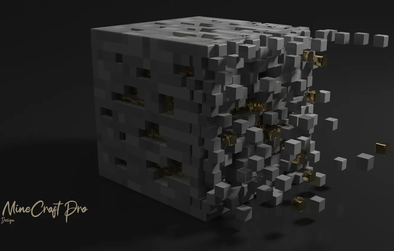 Фото обои Minecraft, Minecraft обои, Майнкрафт Блоки, Майнкрафт арт, Minecraft 4k обои, Minecraft золото, Minecraft золотой блок