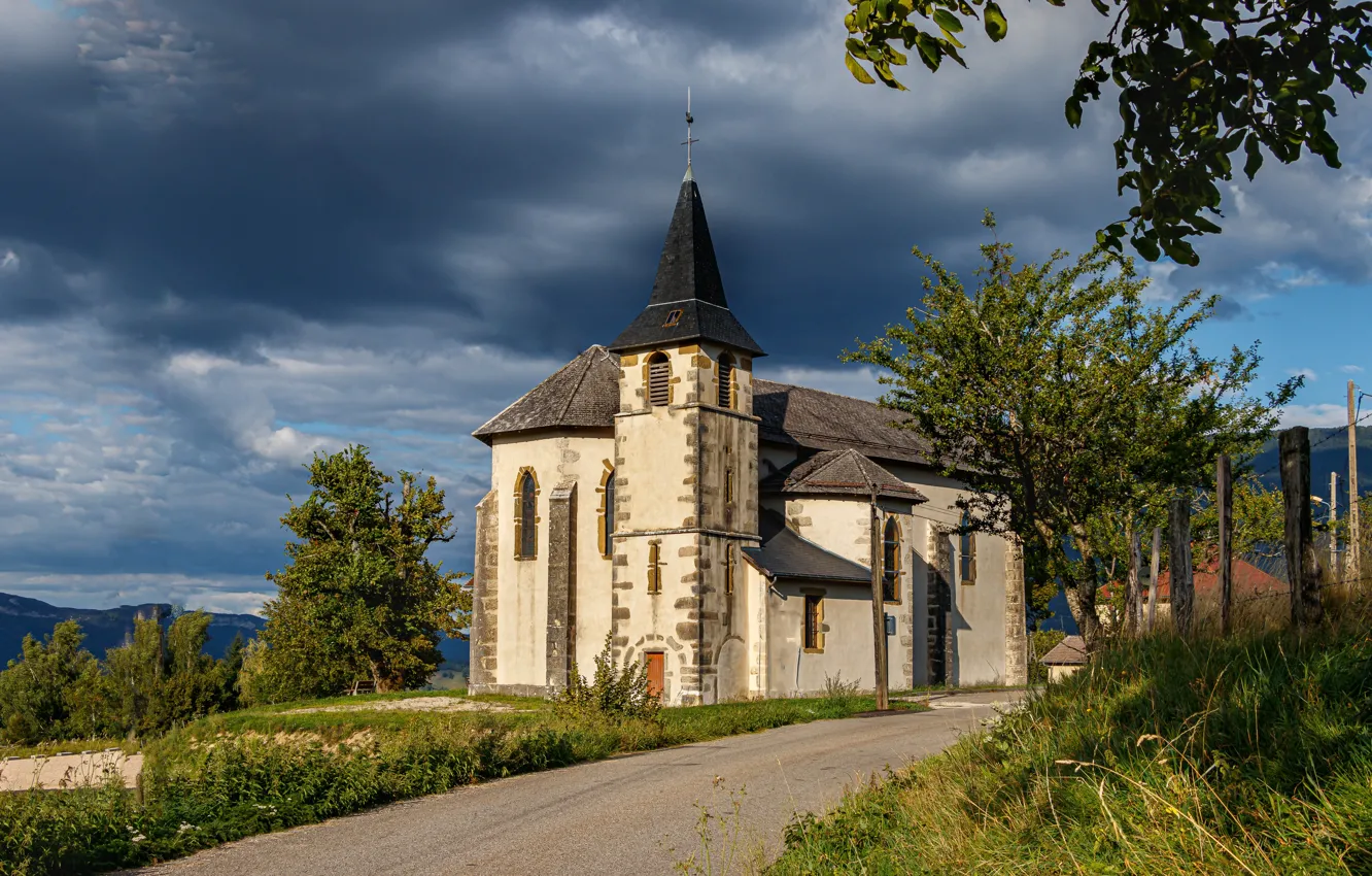 Фото обои Франция, церковь, Савойя, Saint Pierre d' Alvey