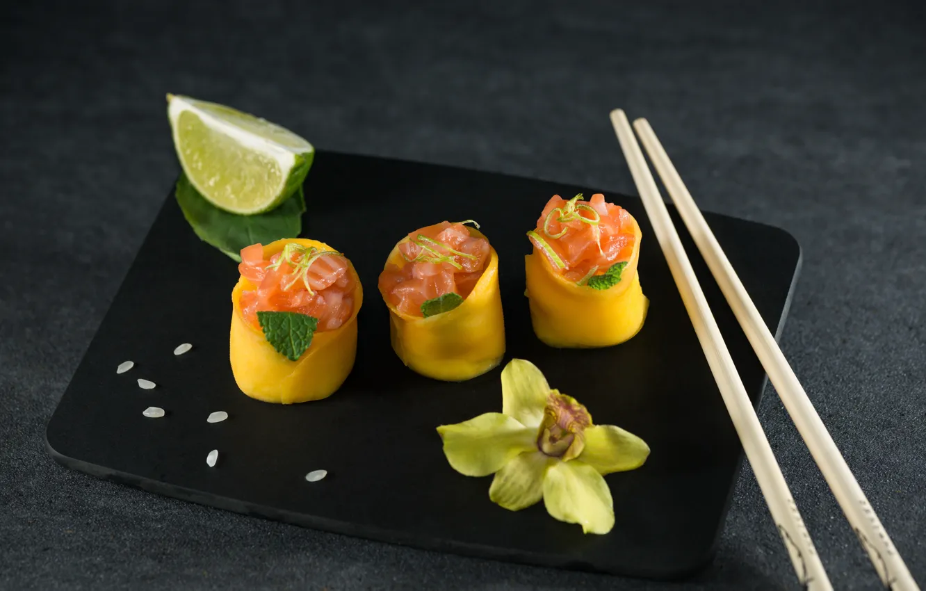 Фото обои еда, палочки, Sushi