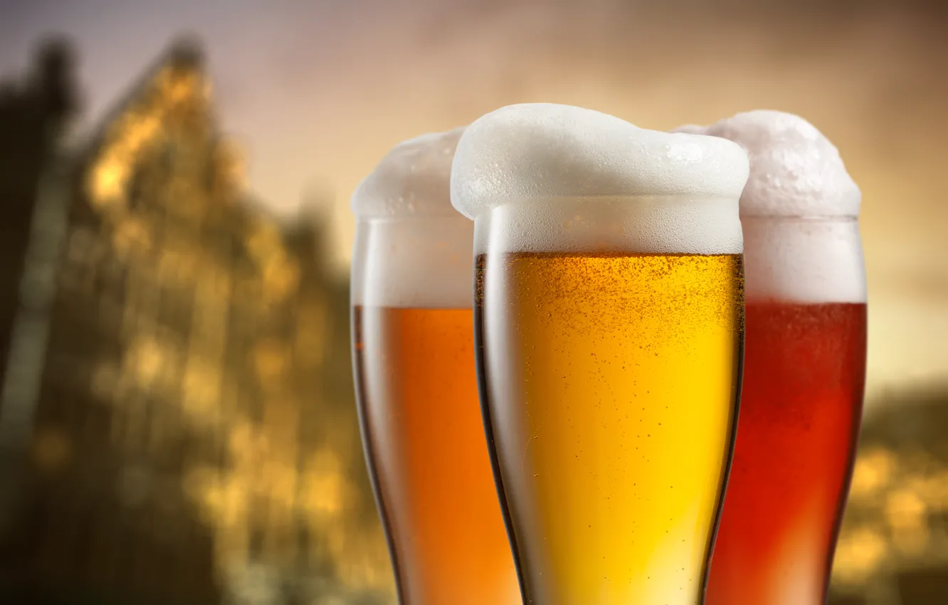 Фото обои beer, glasses, Alcoholic, Beverage