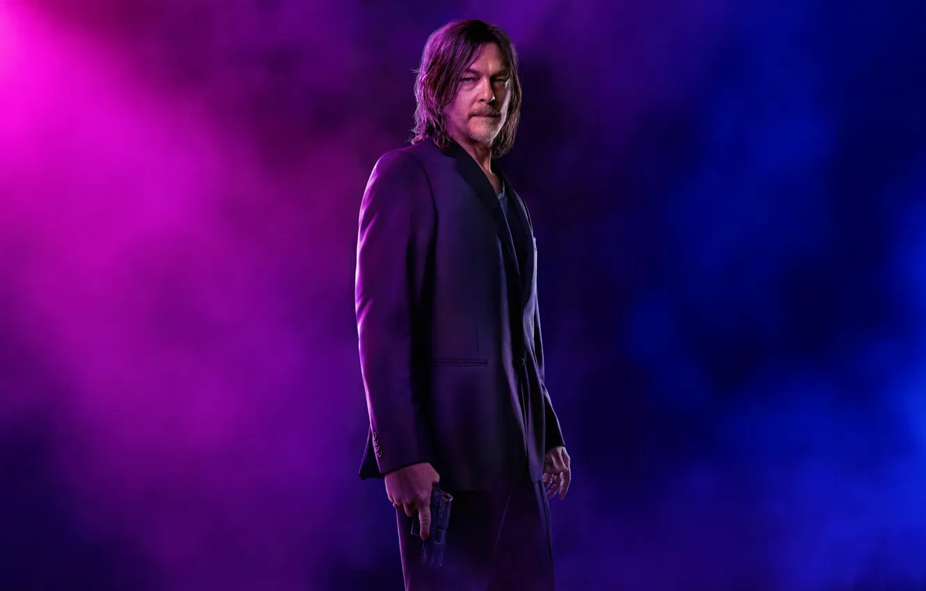 Фото обои оружие, костюм, постер, Балерина, Norman Reedus, Норман Ридус, Ballerina, From the World of John Wick: …