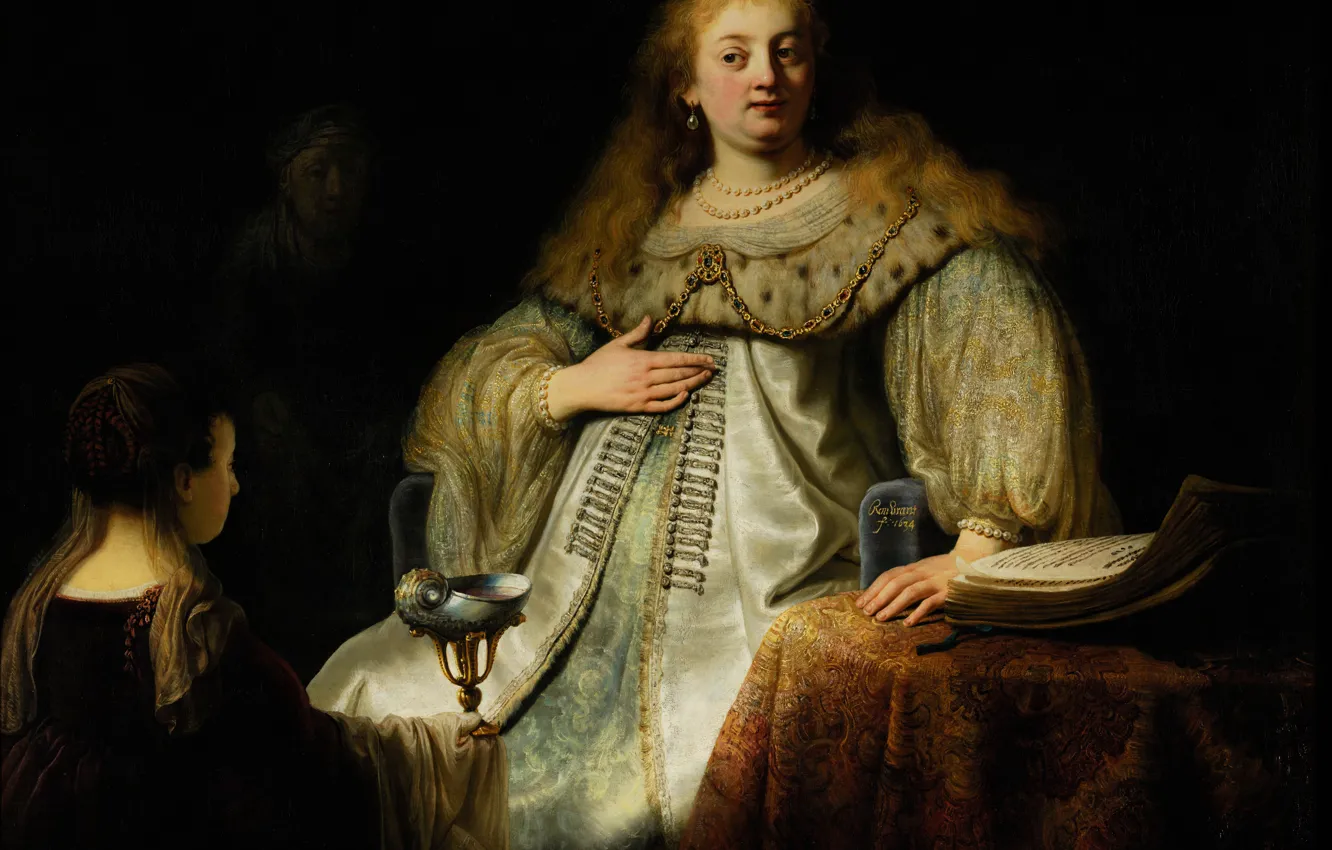 Фото обои картина, Rembrandt Harmenszoon van Rijn, мифология, Рембрандт ван Рейн, Артемида