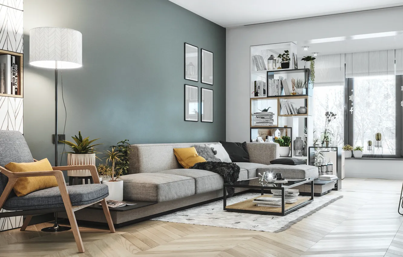 Фото обои дизайн, интерьер, библиотека, гостиная, скандинавский стиль, Scandinavian style