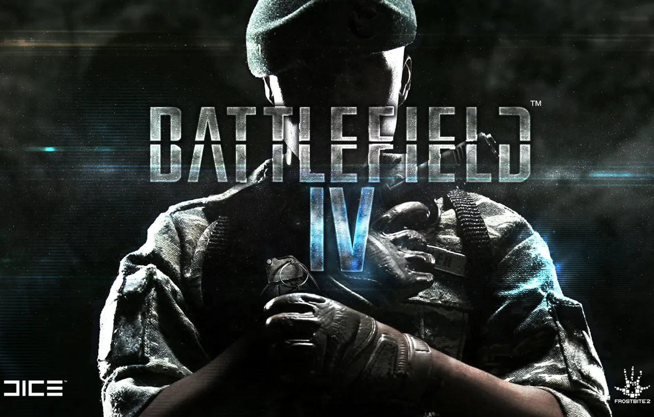 Фото обои Пистолет, Солдат, Fan Art, Граната, Battlefield 4