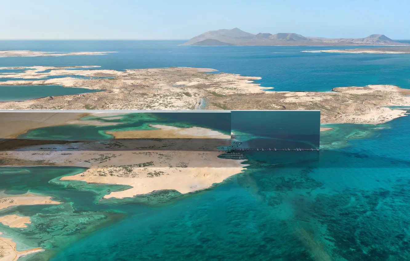 Фото обои city, skyscraper, Saudi Arabia, mirror, The Line, neom