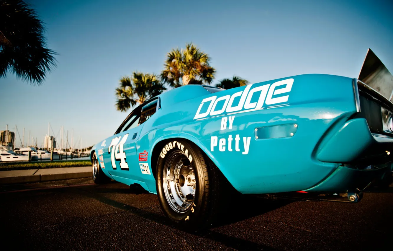 Фото обои Dodge Challenger, muscle car, race car, 1973