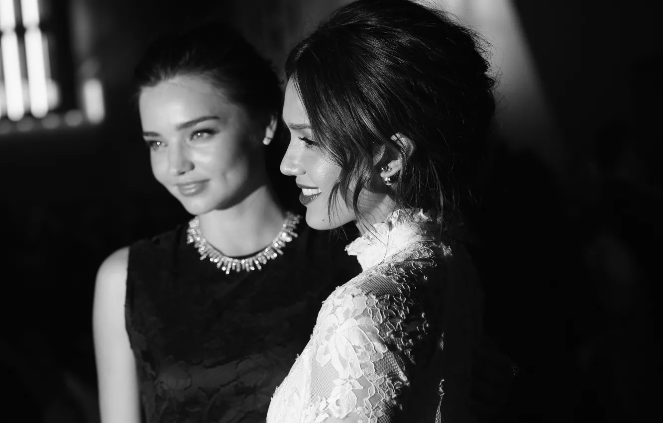 Фото обои улыбка, Jessica Alba, знаменитость, Miranda Kerr
