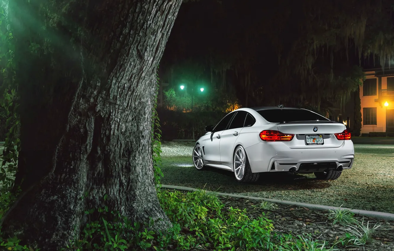 Фото обои BMW, Car, Grass, Green, White, Series, Sport, Vossen