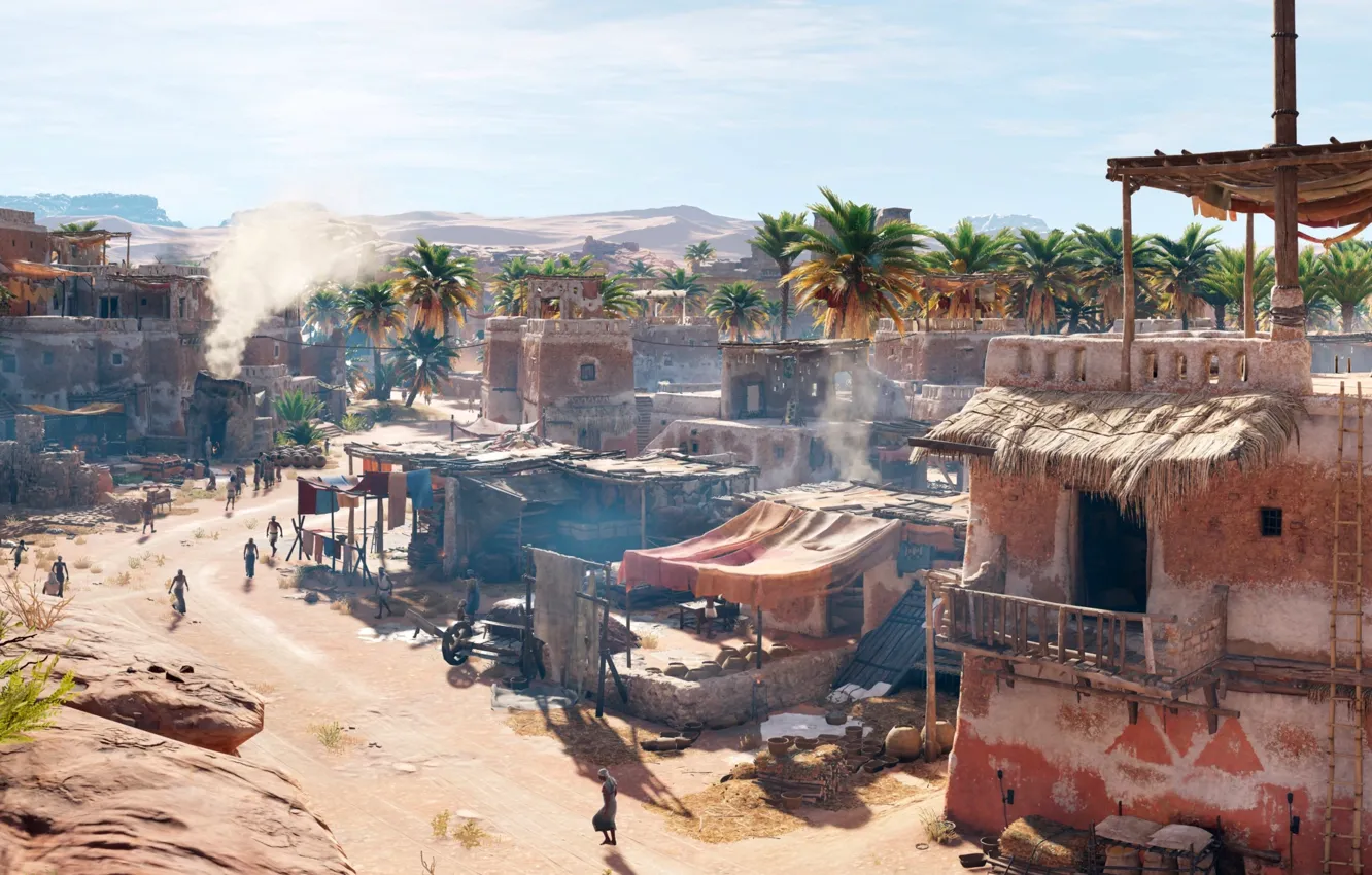 Фото обои Поселение, Египет, Assassin's Creed Origins