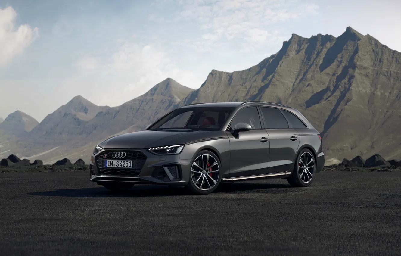 Фото обои горы, Audi, вершины, универсал, 2019, A4 Avant, S4 Avant