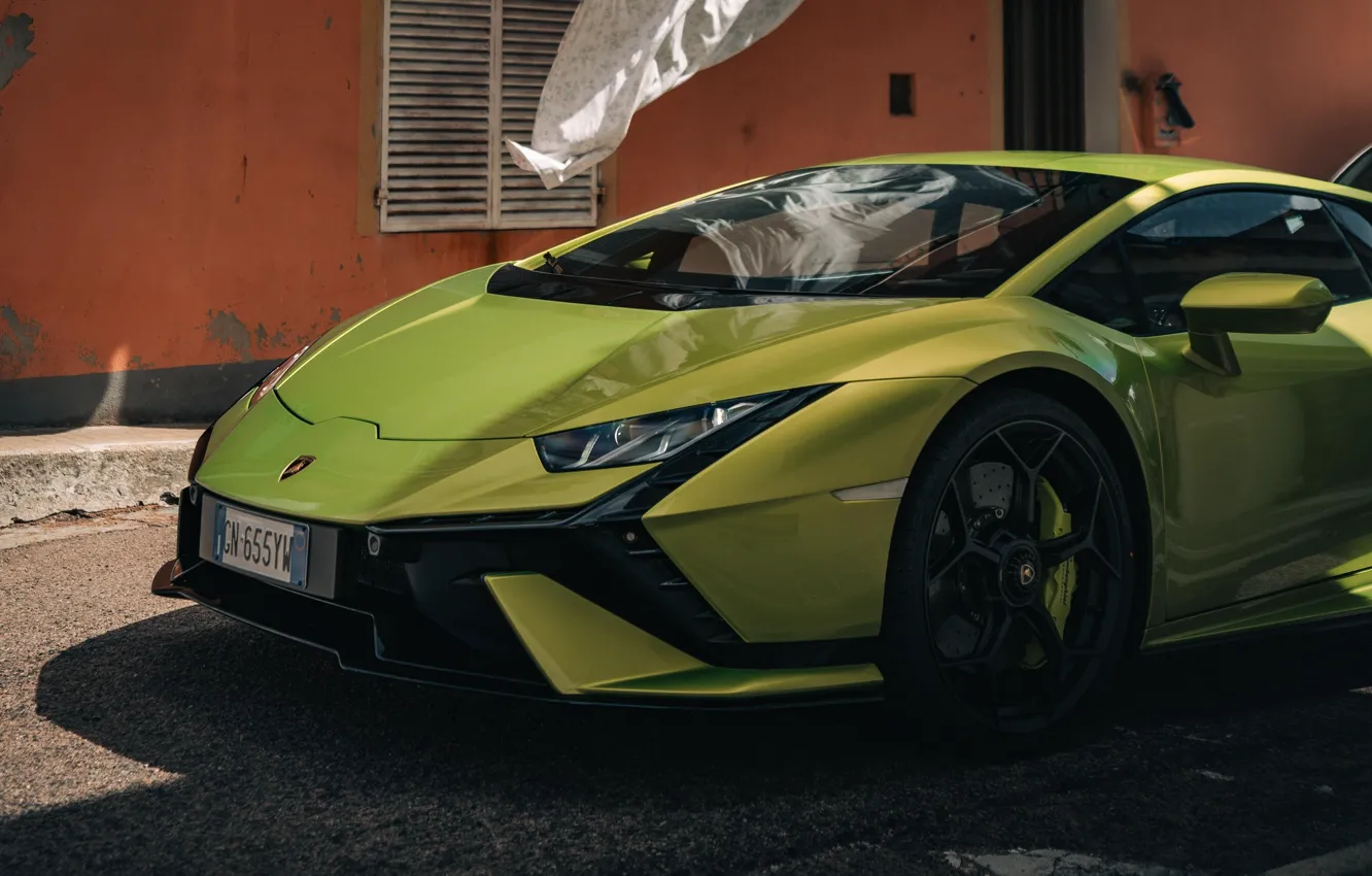 Фото обои Lamborghini, close-up, front view, Huracan, Lamborghini Huracan Tecnica