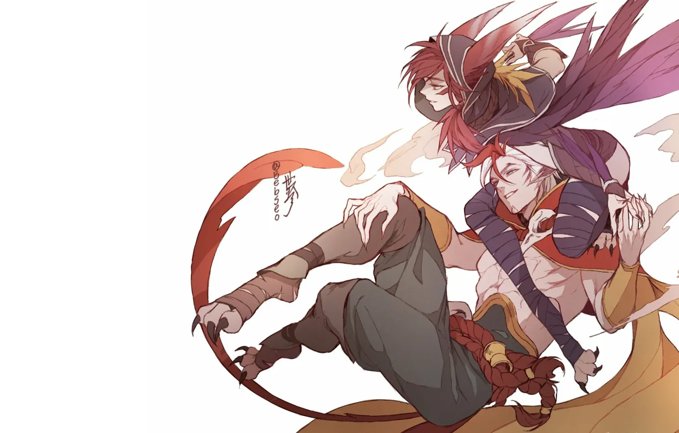 Фото обои League of Legends, Rakan, Xayah