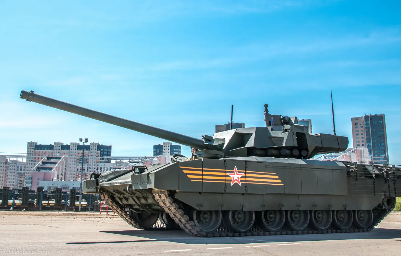 Фото обои бронетехника, боевой танк, Армата, Т-14