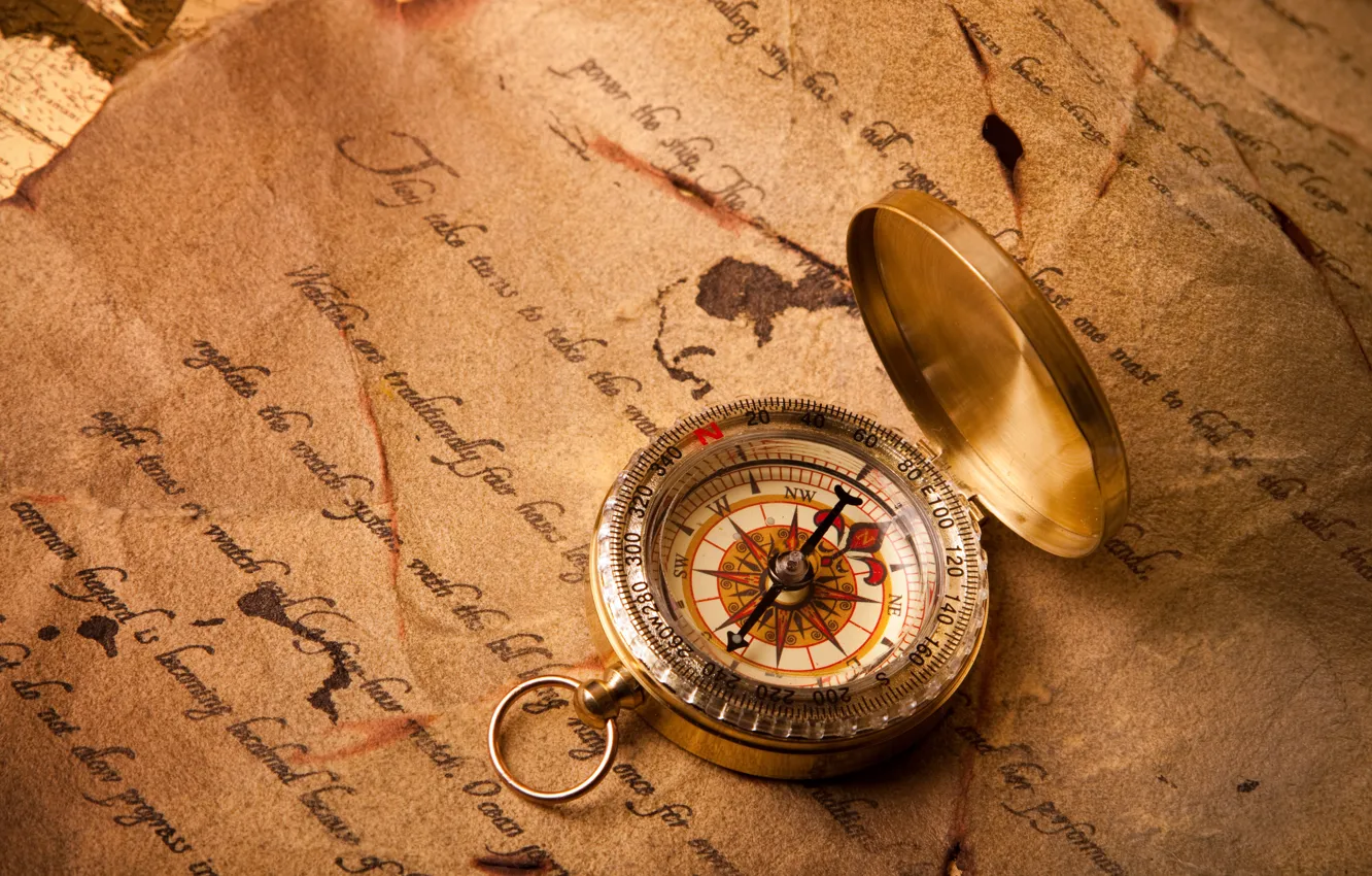Фото обои письмо, стрелка, путешествие, компас, направление, Compass