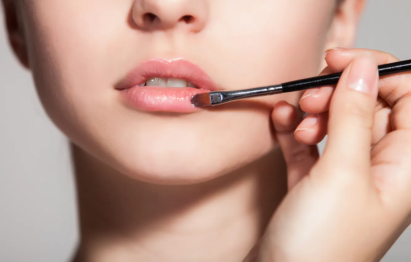 Фото обои woman, lips, face, makeup