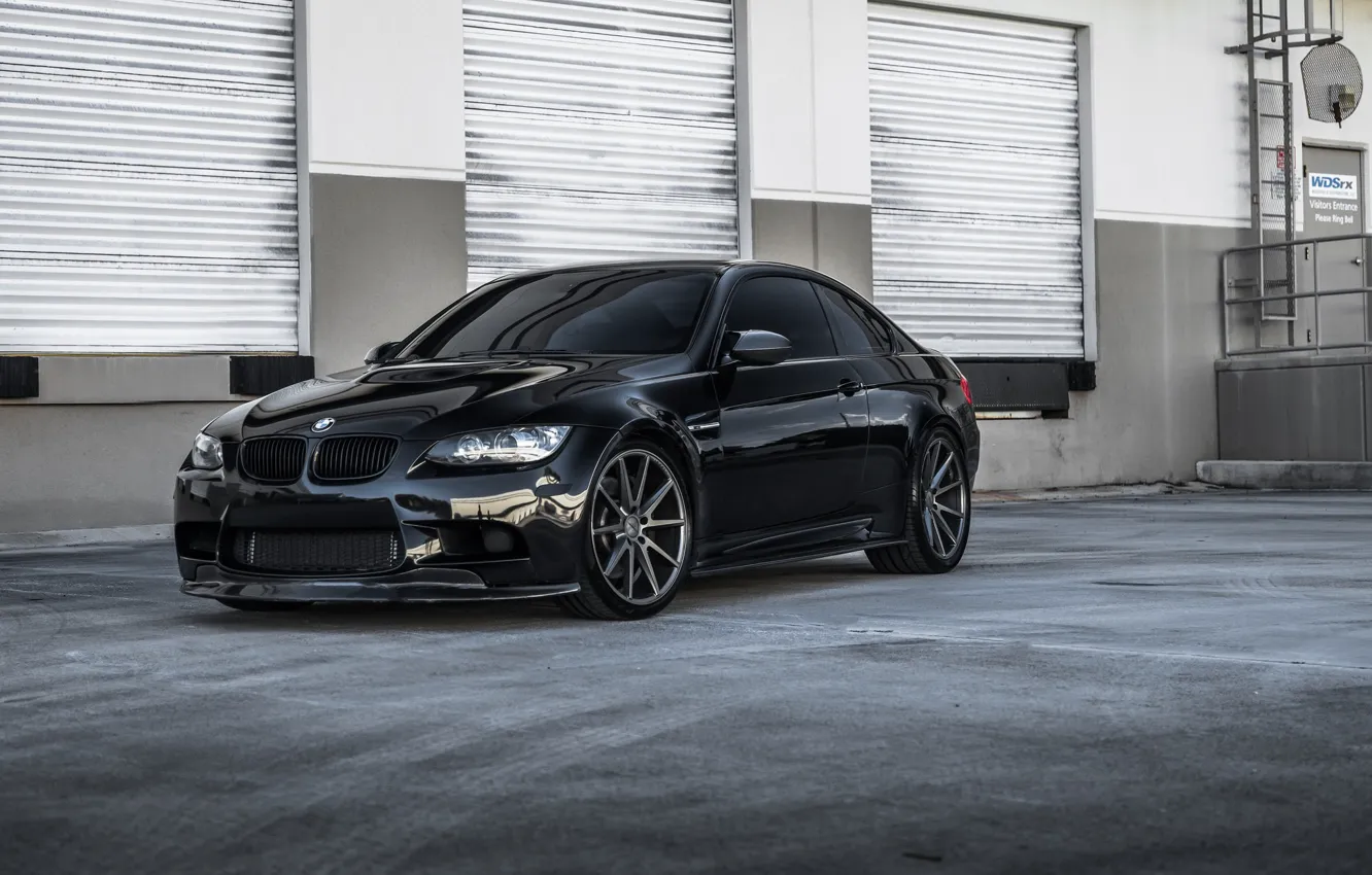 Фото обои BMW, Classic, Black, E92, Sight