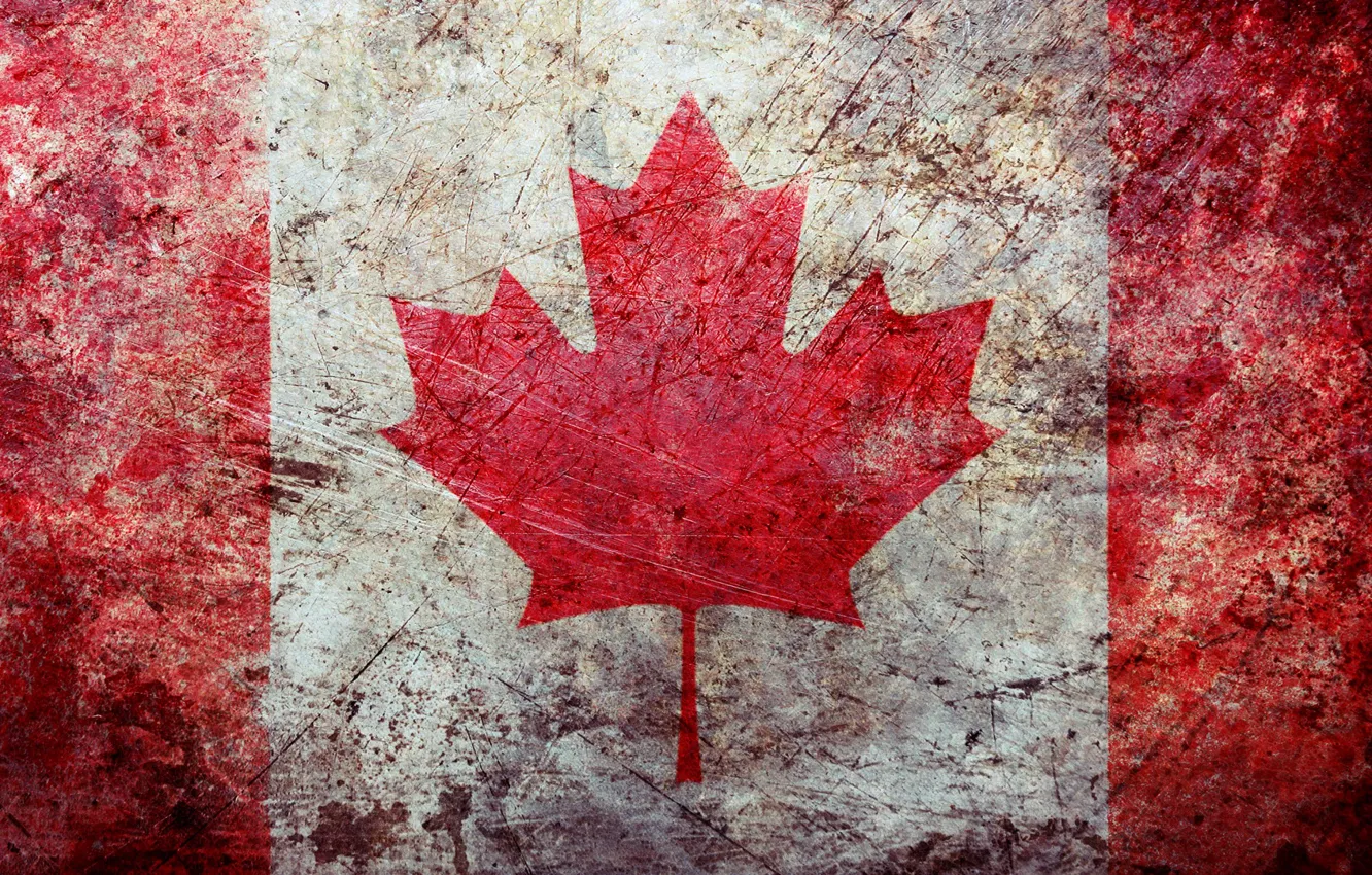 Фото обои поверхность, потертость, обои, текстура, флаг, канада, texture, wallpapers