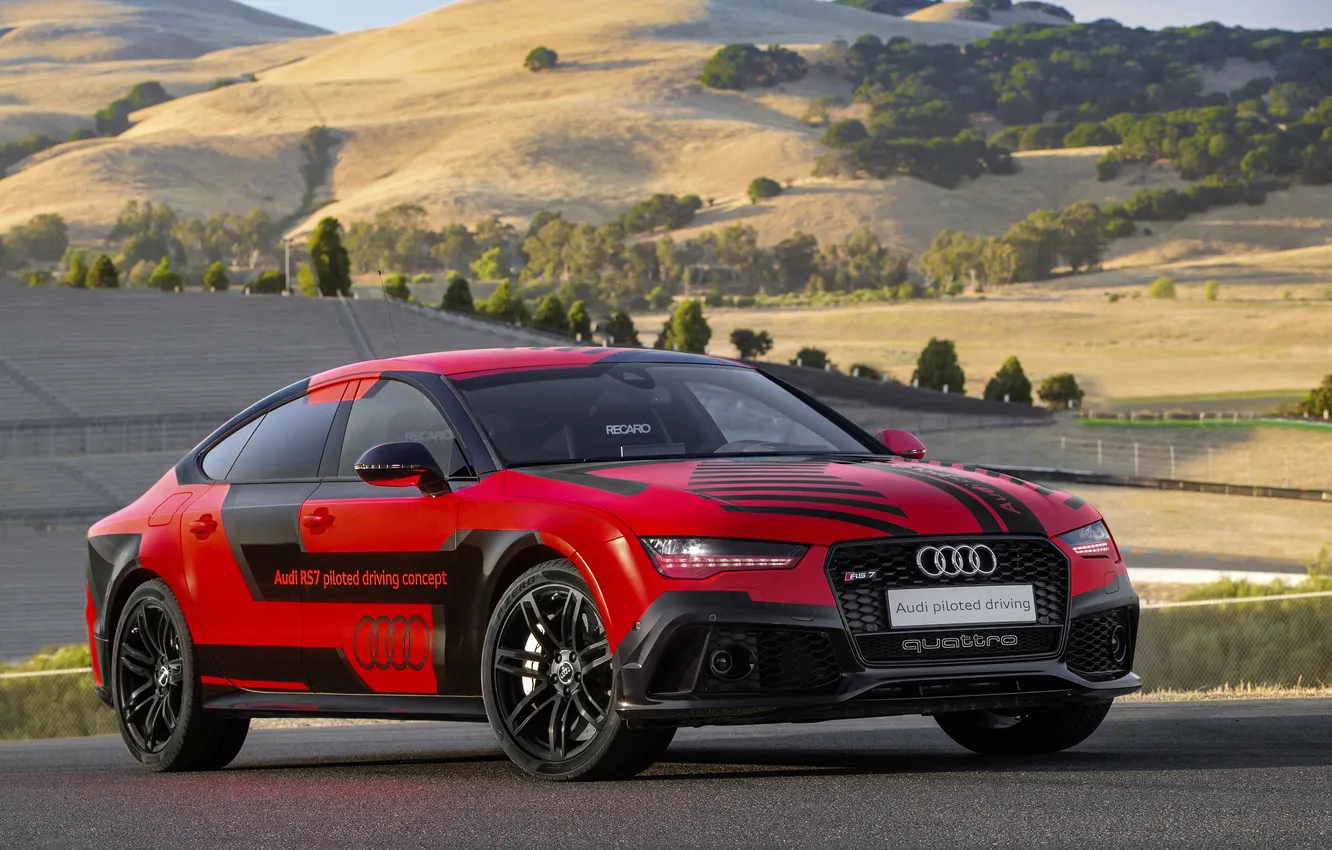 Фото обои Audi, ауди, Sportback, 2014, RS 7, piloted driving concept