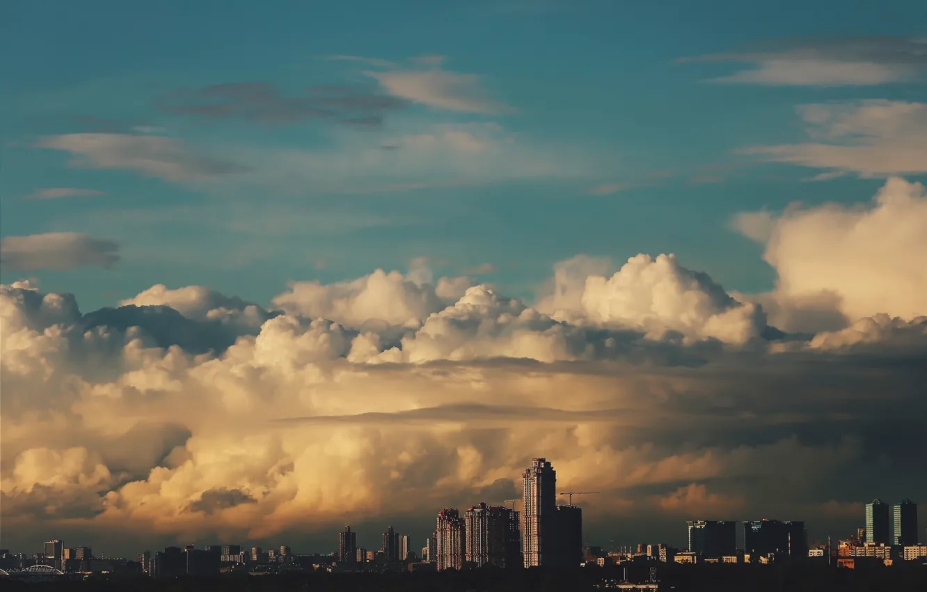 Фото обои небо, облака, Москва