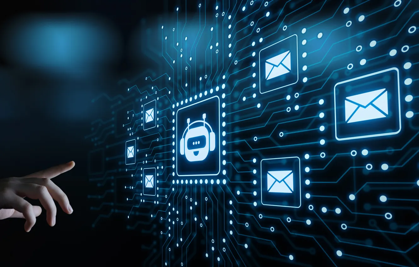 Фото обои hi-tech, technology, finger, information