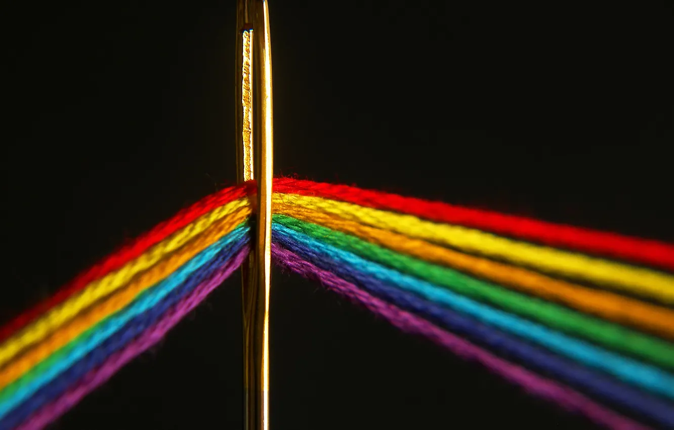 Фото обои цвет, игла, спектр, нить