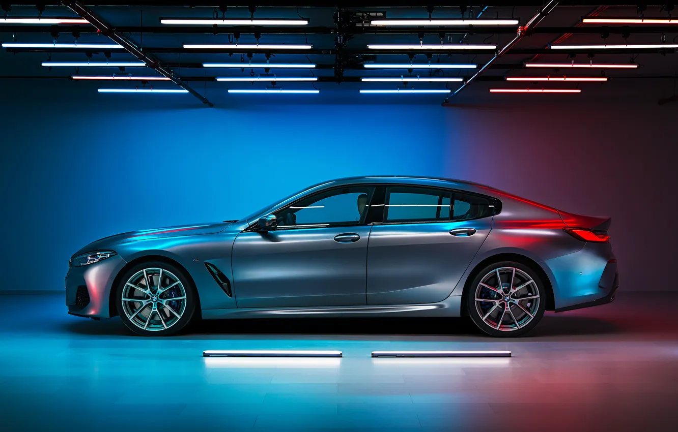 Фото обои BMW, вид сбоку, Gran Coupe, 8-Series, 2019, M850i, XDrive, G16