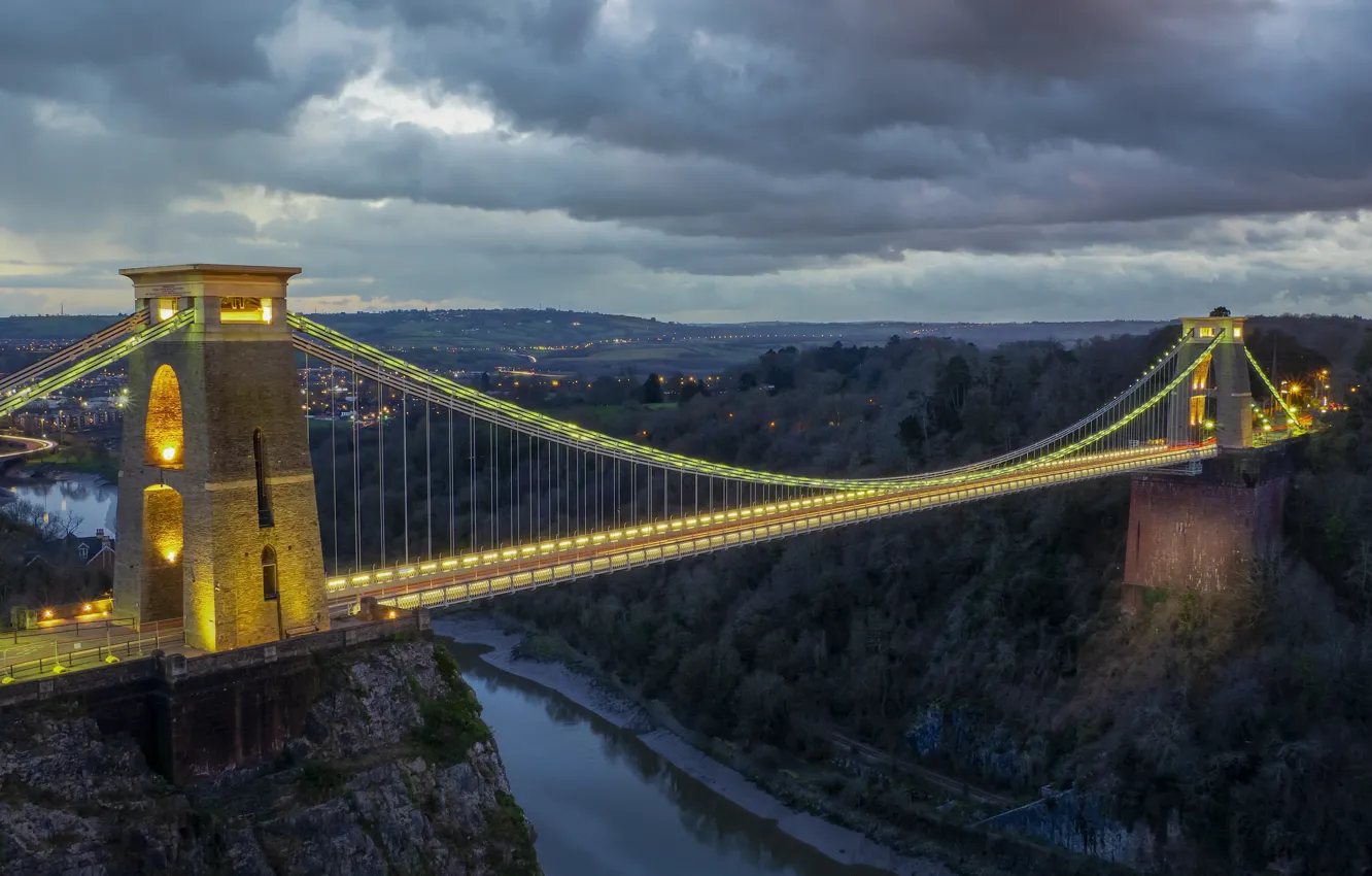 Фото обои England, Bristol, Clifton Suspension Bridge