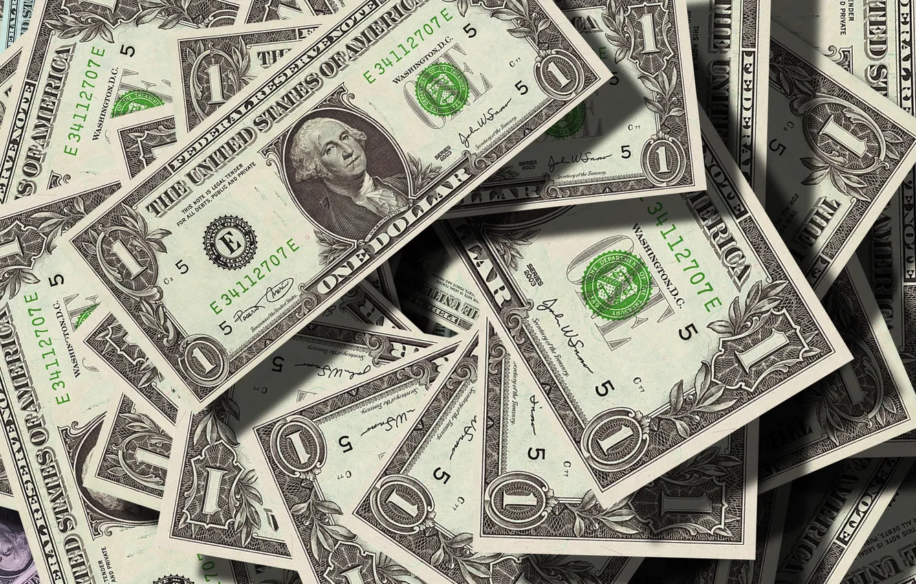 Фото обои one, dollar, bills