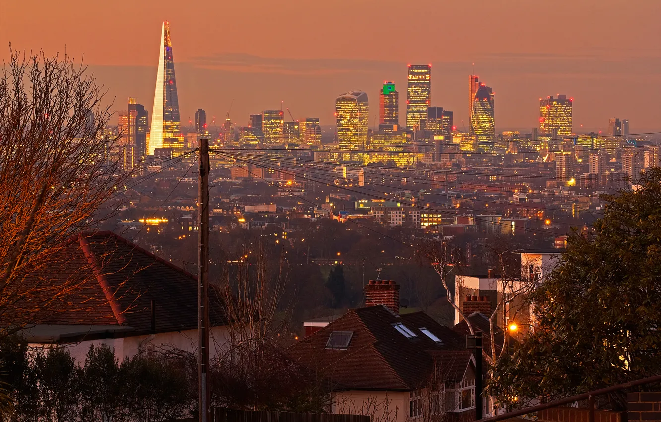 Фото обои Англия, Лондон, панорама
