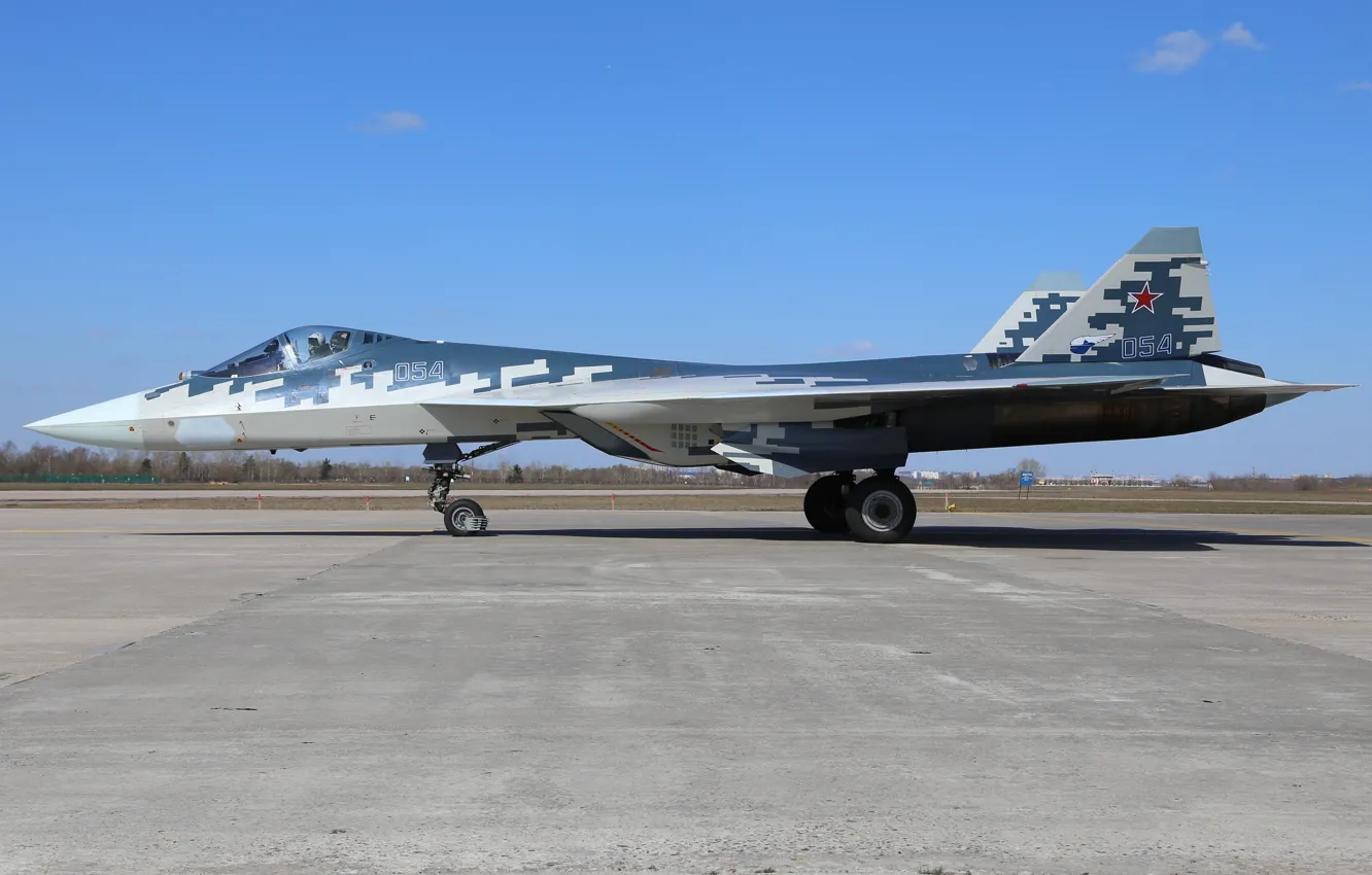 Фото обои истребитель, пятого поколения, Су-57, PAK-FA