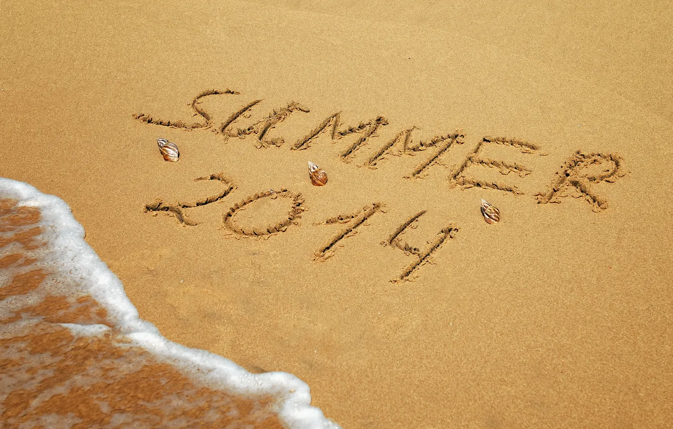 Фото обои песок, море, пляж, лето, надпись, summer, beach, sand