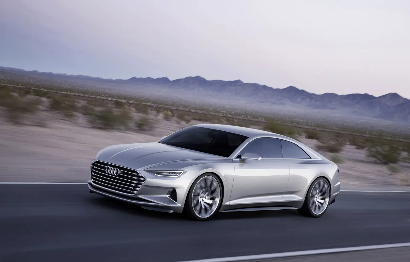 Фото обои Concept, Audi, купе, Coupe, 2014, на дороге, Prologue