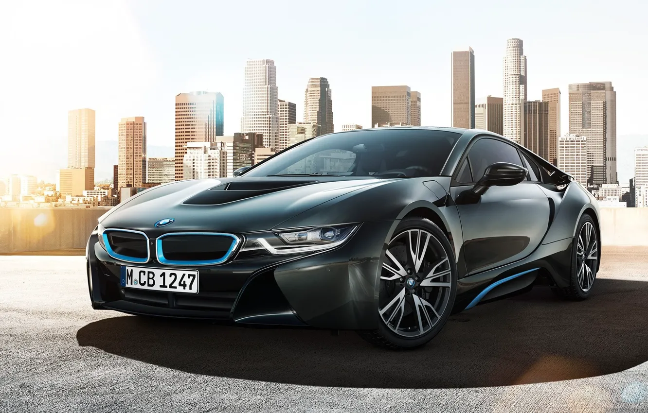 Фото обои car, город, бмв, concept, автообои, hq wallpaper, красивые картинки, bmw i8