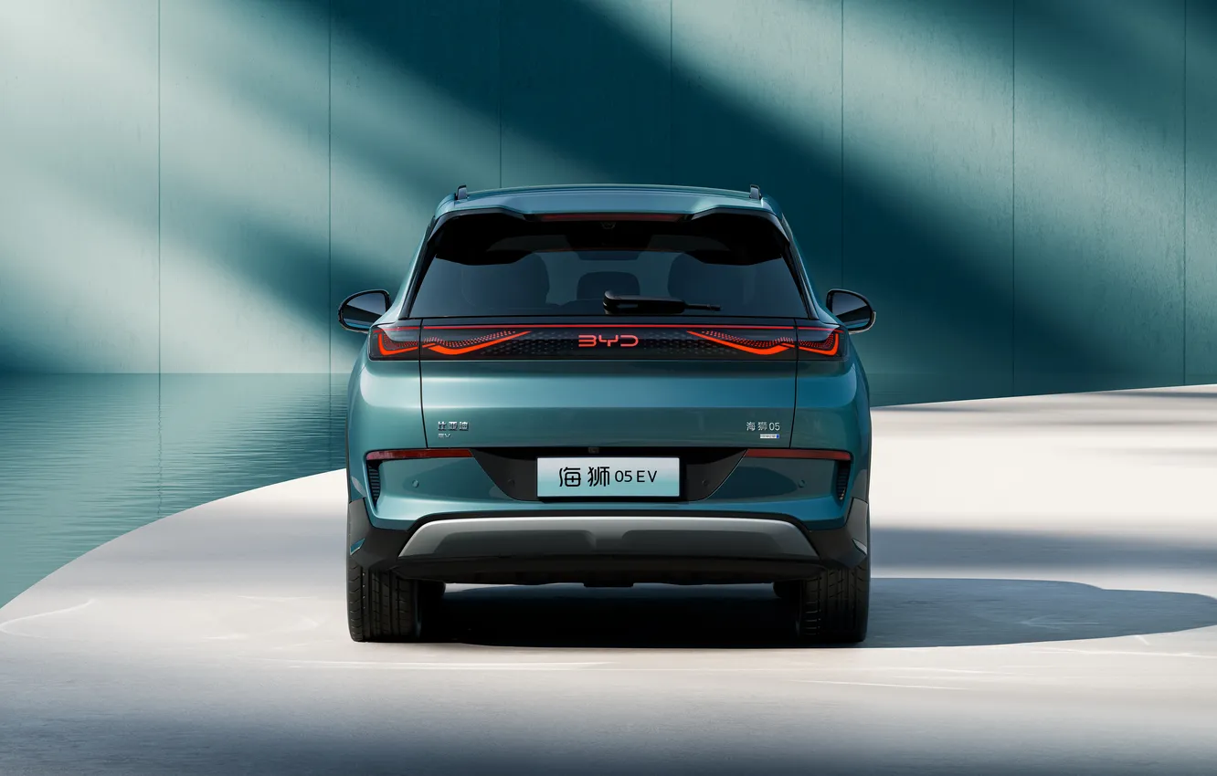 Фото обои внедорожник, вид сзади, SUV, электромобиль, 2025, BYD, 05 EV, BYD Sealion 05 EV