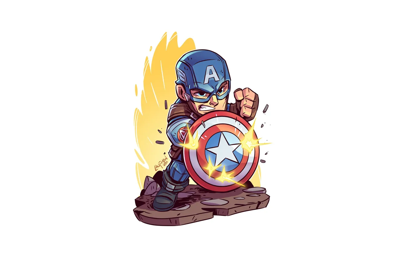 Фото обои Marvel, Derek Laufman, Capitan American