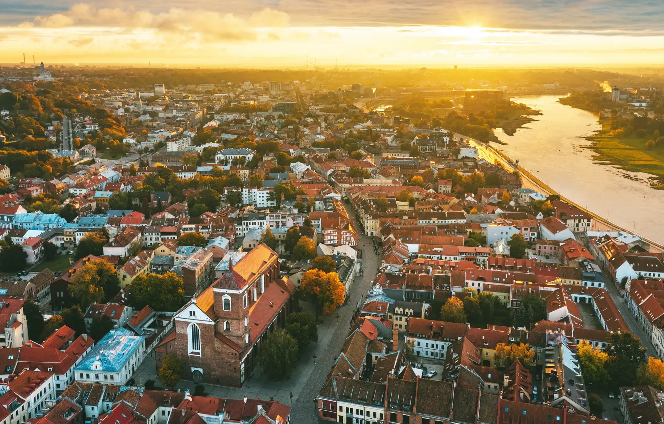 Фото обои город, Lietuva, Kaunas