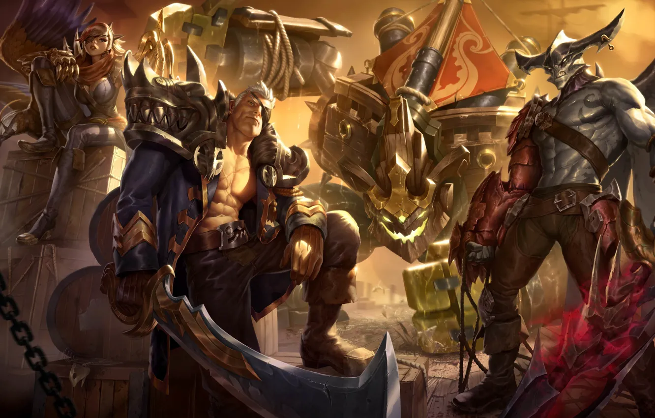 Фото обои игра, арт, чемпион, sixmorevodka studio, Bilgewater Skins - League of Legends