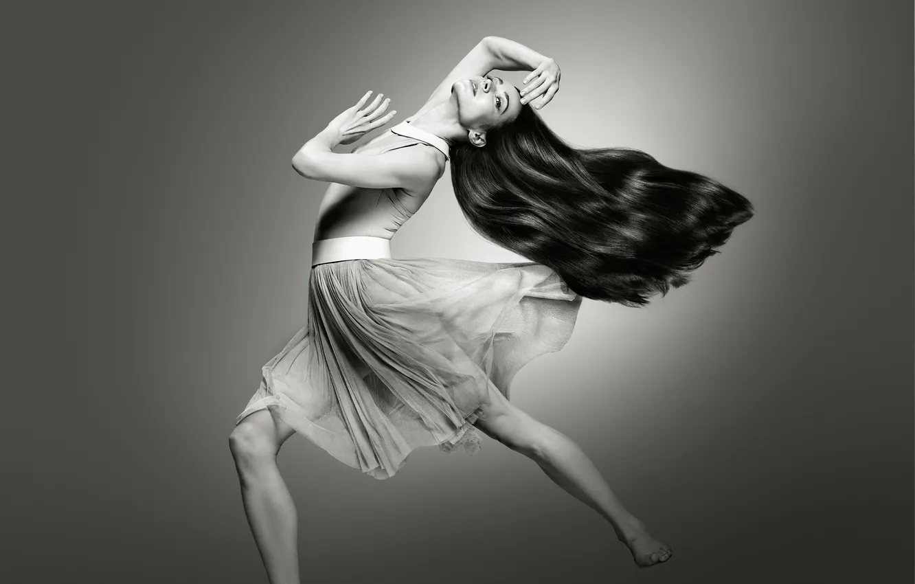 Фото обои Girl, Art, Dance, Woman, Hair, Ballet