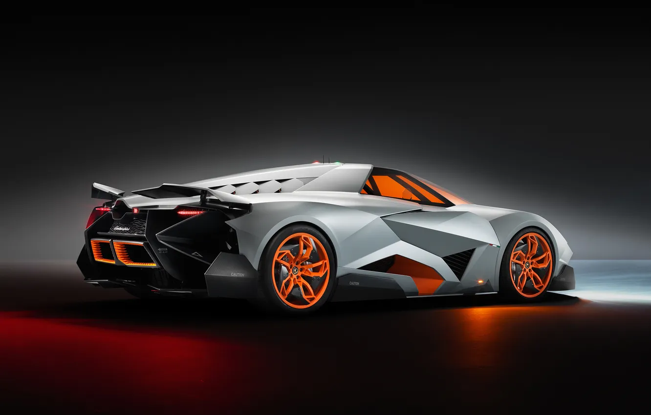 Фото обои машина, Lamborghini, концепт-кар, задок, 2013, Egoista