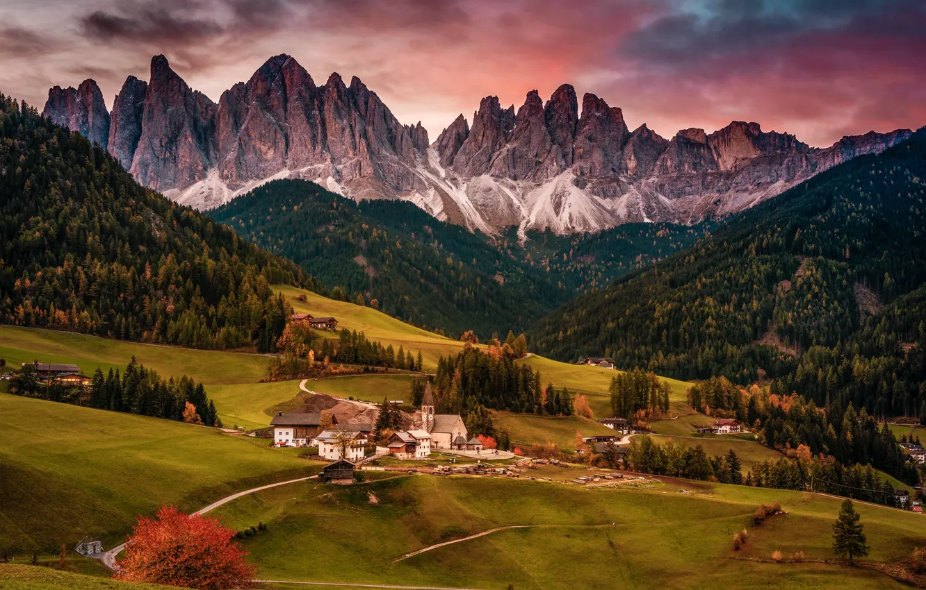 Фото обои горы, Альпы, домик