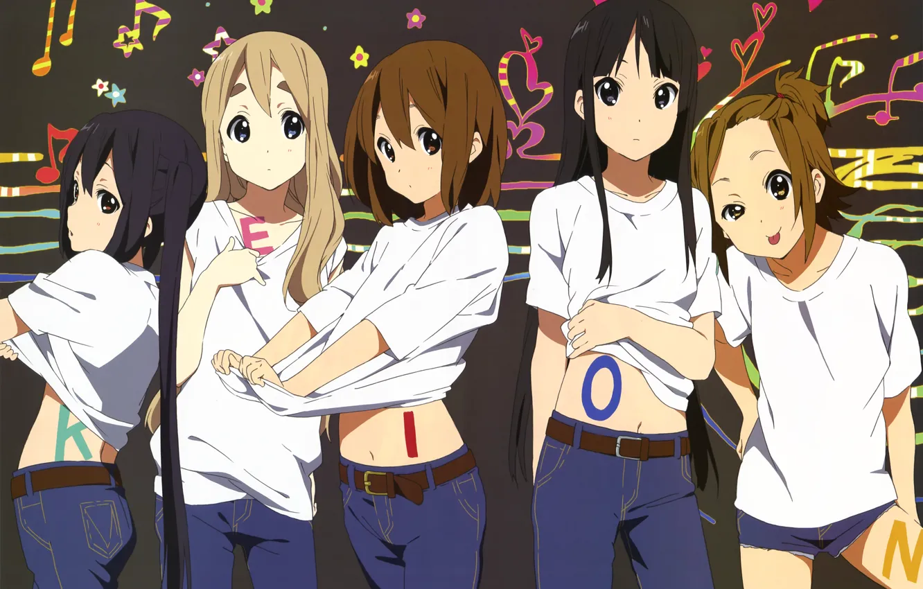 Фото обои kawaii, girls, k-on, anime