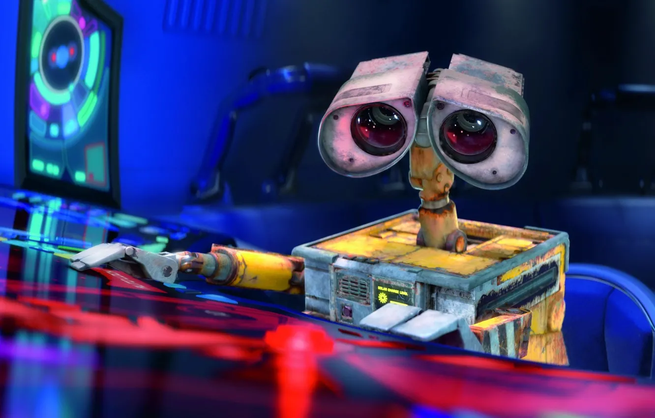 Фото обои wall-e, typing, high-tech