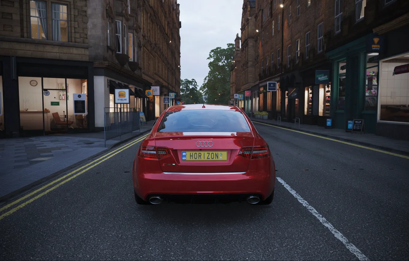 Фото обои Street, England, Audi RS6, Forza Horizon 4