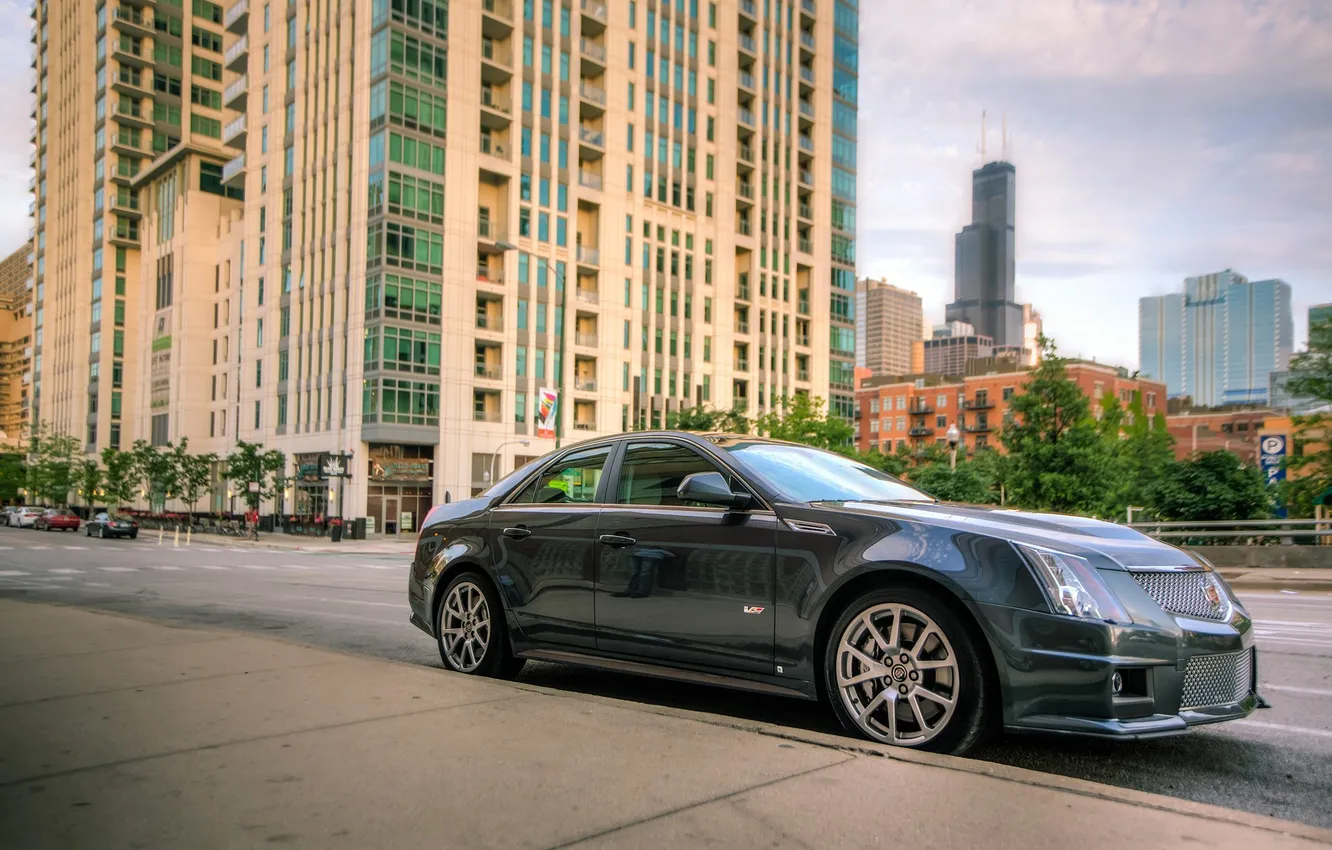 Фото обои Cadillac, Чикаго, Chicago, CTS-V