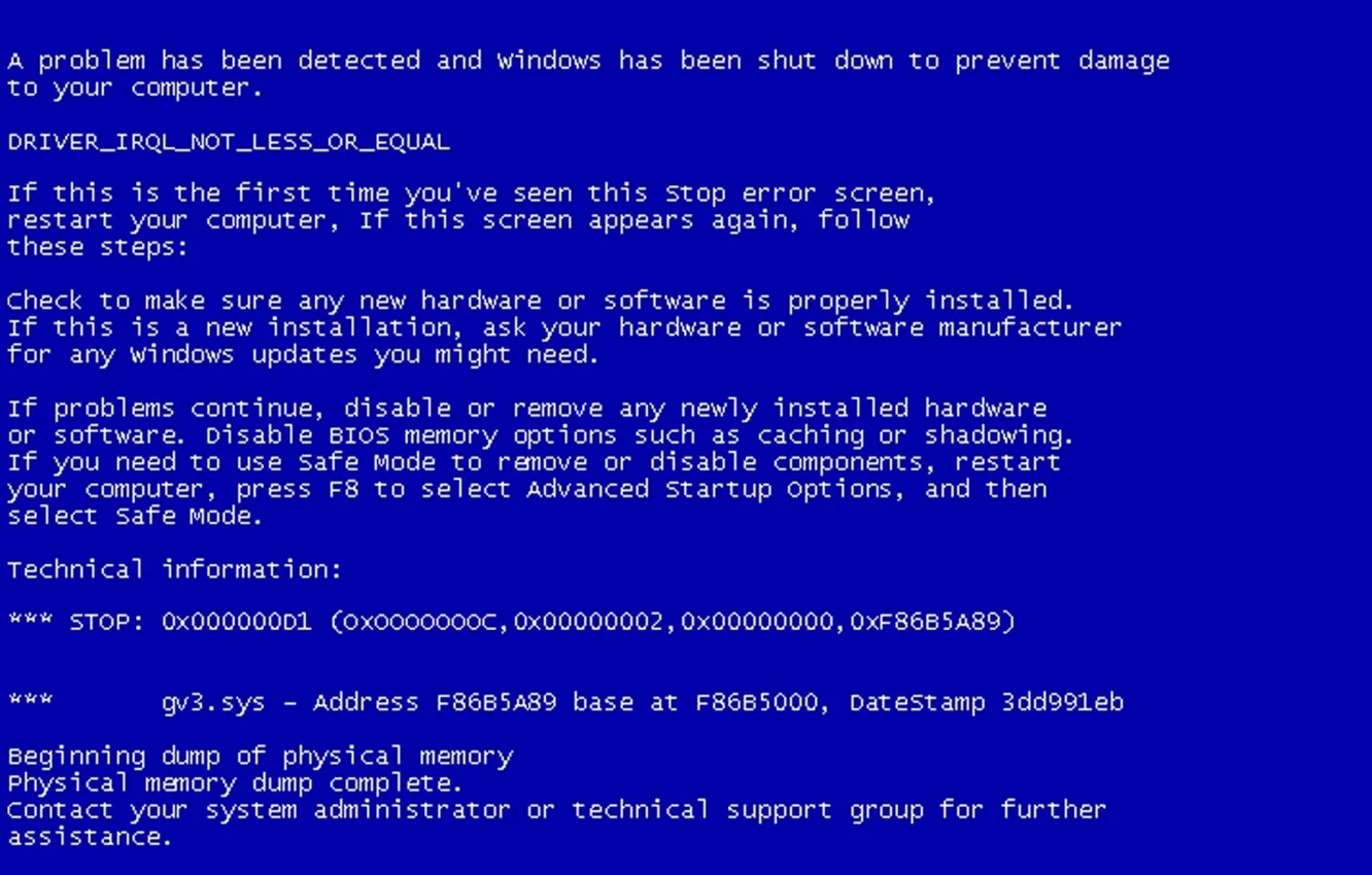 Фото обои минимализм, синий экран, BSOD