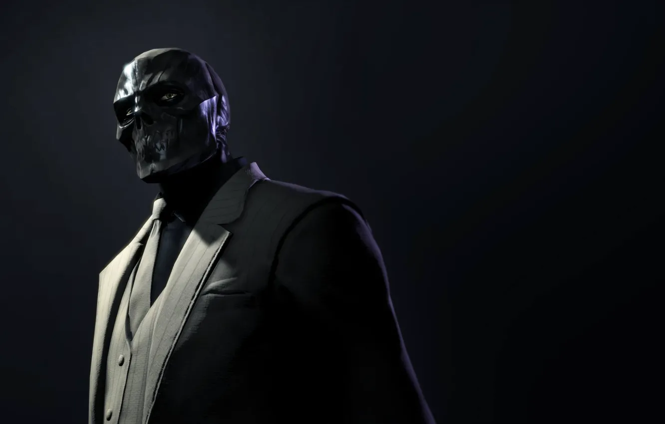 Фото обои взгляд, костюм, галстук, пиджак, убийца, Black Mask, Batman: Arkham Origins, Warner Bros. Interactive Entertainment