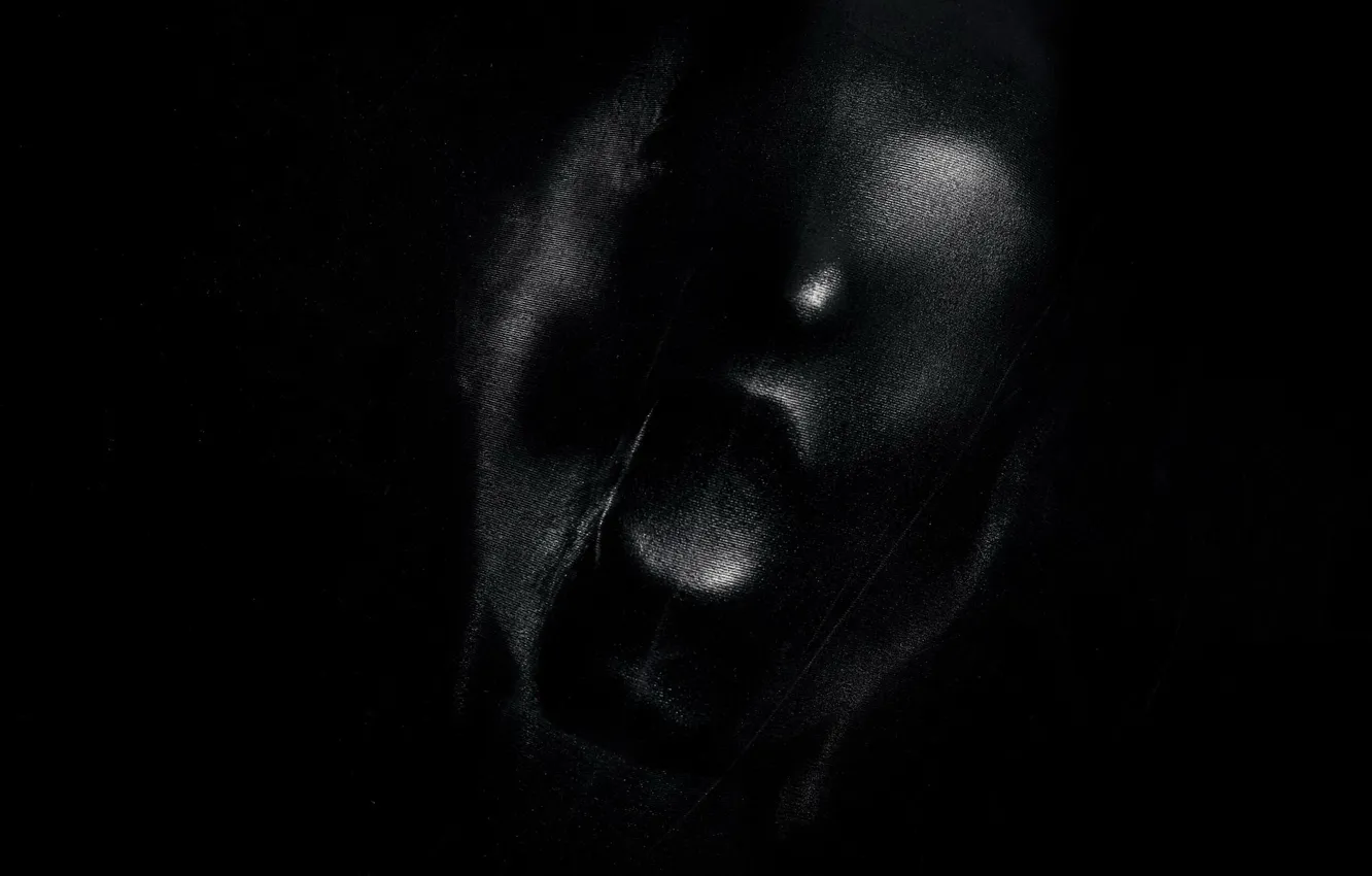 Фото обои Black, Face, Silk